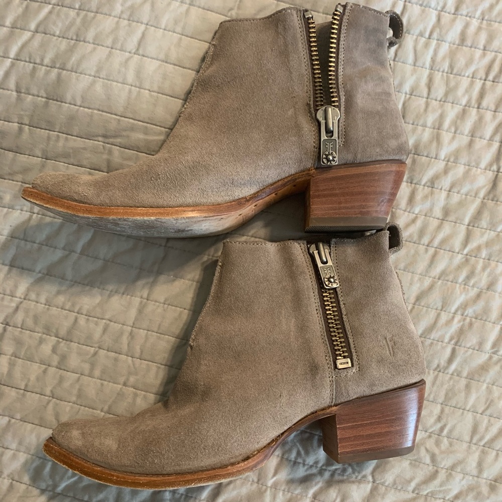 Frye suede moto bootie